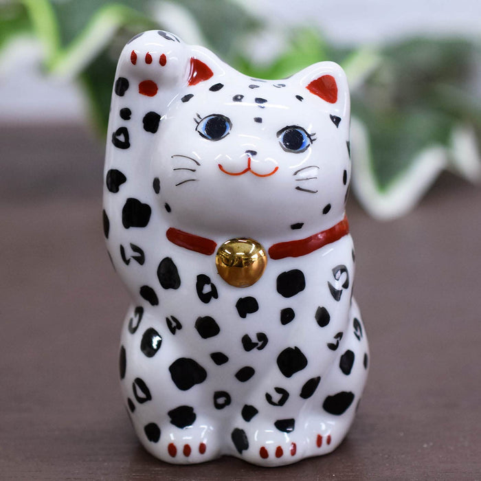 Maneki Neko Right Hand Lucky Cat Leopard Japanese Kutani Ceramic Ornament NEW_5