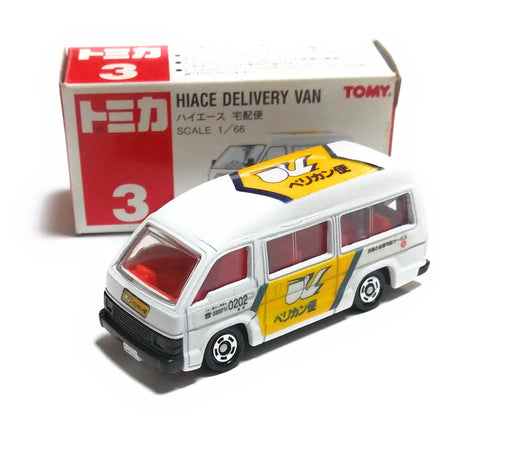 Takara Tomy Tomica red box 3 Hiace courier Pelican 1/66 red TOMY logo Mini Car_1