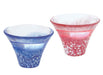 Toyo Sasaki Glass G635-t72 Cold Sake Cup Mt.Fuji Set Red & Blue Made in Japan_2