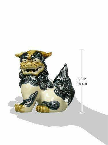 Shisa Side Standing M-size Okinawa Ryukyu Traditional Guardian Lion Figure NEW_5