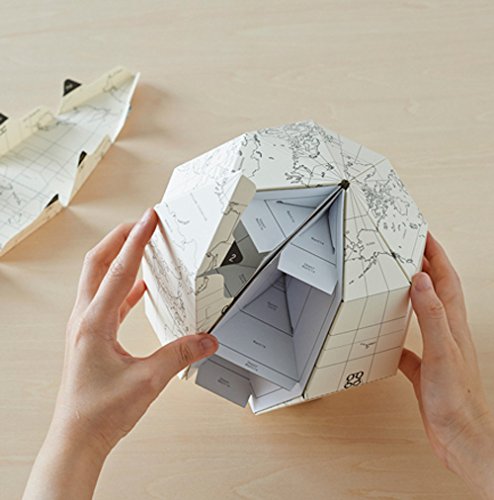 Geografia GLOBE BLANK SECTIONAL Large Size earth's axis 23.4 degrees NEW_2