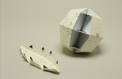 Geografia GLOBE BLANK SECTIONAL Large Size earth's axis 23.4 degrees NEW_3