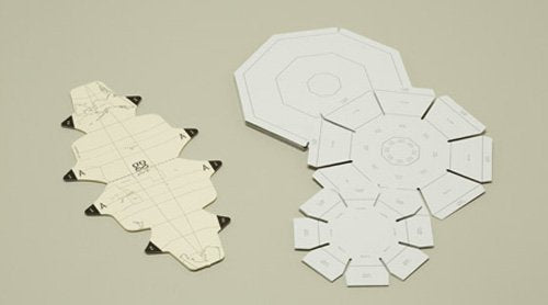 Geografia GLOBE BLANK SECTIONAL Large Size earth's axis 23.4 degrees NEW_5