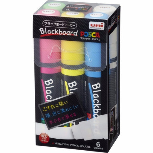 Uni MITSUBISHI Black Board POSCA EX-Bold 6 Color Set Chalk Marker PCE50017K6C_1
