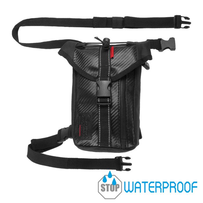 Komine WATERPROOF Leg Bag 2.2L SA-211 729 09-211 BLACK for Motorcycle Polyester_2
