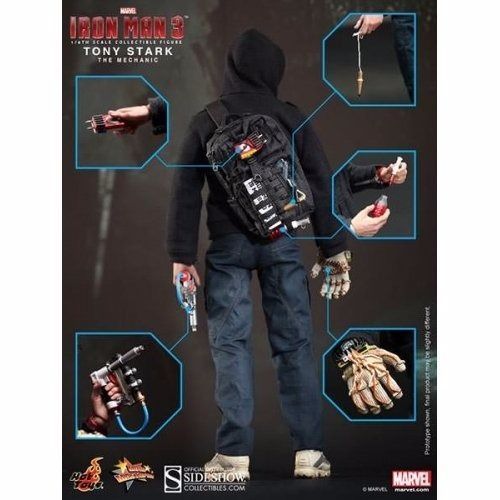 Movie Masterpiece Iron Man 3 TONY STARK THE MECHANIC Ver 1/6 Figure Hot Toys NEW_2