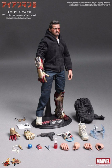 Movie Masterpiece Iron Man 3 TONY STARK THE MECHANIC Ver 1/6 Figure Hot Toys NEW_6