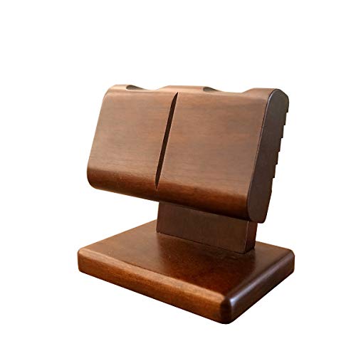 Toyooka Craft Watch Stand W SC91 Table Top Free Stand Wood Brown glossy finish_1