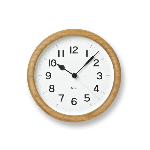 Lemnos MIKI Zelkova Wall Clock w/Stand Made in Japan NY12-06 NEW_1