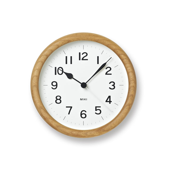 Lemnos MIKI Zelkova Wall Clock w/Stand Made in Japan NY12-06 NEW_1