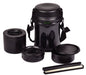 PEARL METAL THERMOS Double stainless Lunch Box Bento 3box 1800ml Black HB-254_1