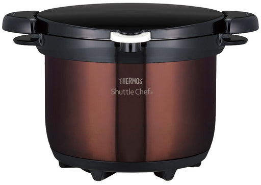 THERMOS Vacuum Thermal Cooker Shuttle Chef 3.0L Clear Stainless Brown KBG-3000_1