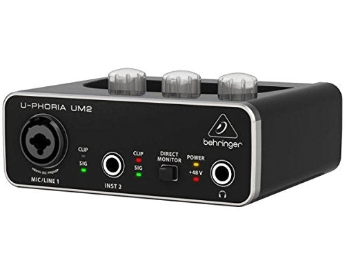 U-PHORIA USB Audio Interface Recording Microphone Instrument Equipment UM-2 NEW_1