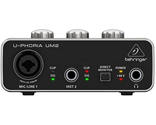 U-PHORIA USB Audio Interface Recording Microphone Instrument Equipment UM-2 NEW_3