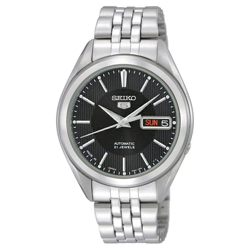 SEIKO Watch SNKL23J1 Men's Silver Band Black Dial Round Face Analog Self-winding_1