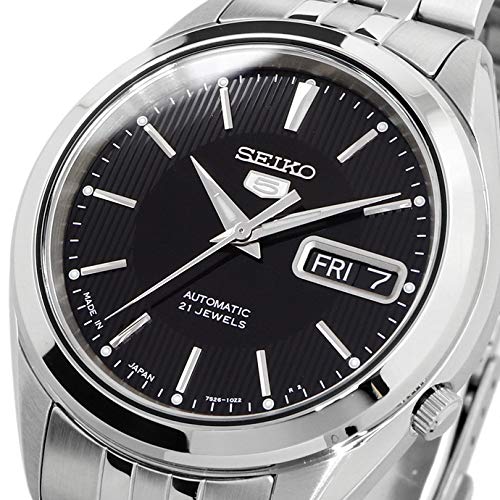 SEIKO Watch SNKL23J1 Men's Silver Band Black Dial Round Face Analog Self-winding_2