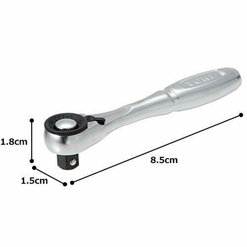 TONE RH2CHS 1/4 Square Drive 60 Teeth Short Handle Ratchet NEW from Japan_5