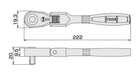 TONE Super long swivel ratchet handle (Hold Type) 6.35mm(1/4") RH2FHX NEW_5