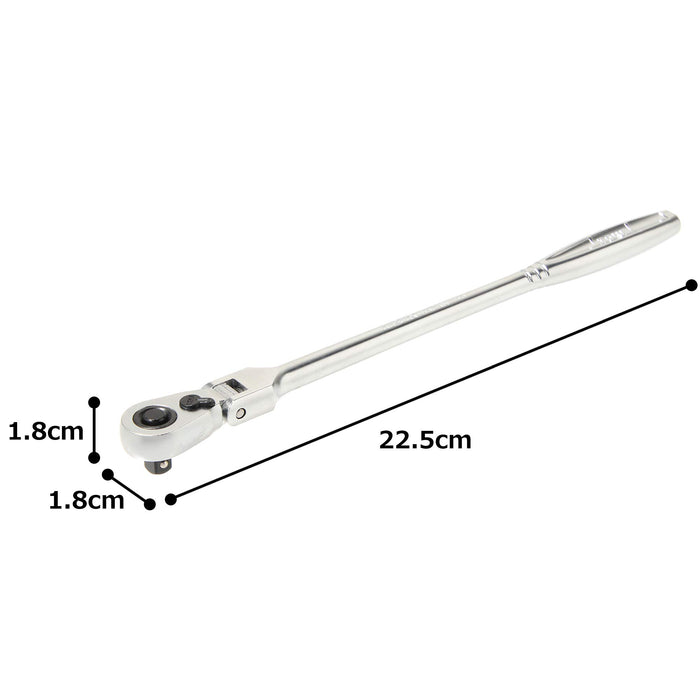 TONE Super long swivel ratchet handle (Hold Type) 6.35mm(1/4") RH2FHX NEW_6