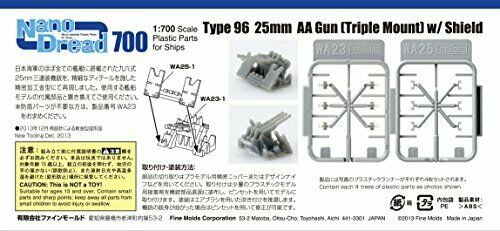 Fine Molds WA25 Type96 25mm Triple MG w/Shield (Renewaled) Plastic Model Kit NEW_2