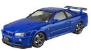 Aoshima NISSAN R34 Skyline GT-R V-spec II Bayside Blue Plastic Model Kit NEW_2
