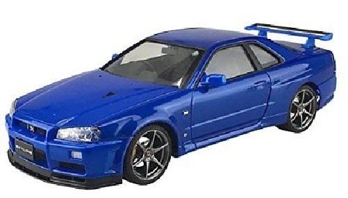 Aoshima NISSAN R34 Skyline GT-R V-spec II Bayside Blue Plastic Model Kit NEW_2