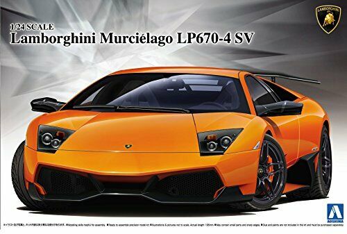 Aoshima 1/24 Lamborghini Murcielago LP670-4 SV Plastic Model Kit NEW from Japan_2