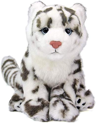 Real Stuffed Snow leopard Child COLORATA Plush Doll animal Family Series NEW_2
