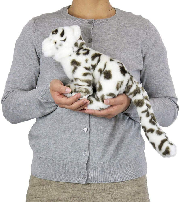 Real Stuffed Snow leopard Child COLORATA Plush Doll animal Family Series NEW_5