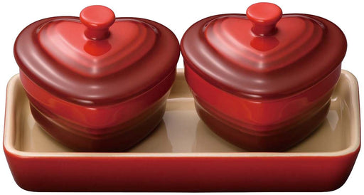 Le creuset miniature Ramukan d'Amour set Cherry Red Heart Shape ‎910384-00-06_1