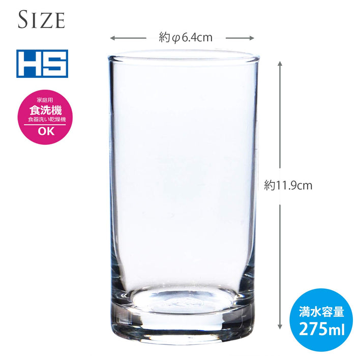 Toyo Sasaki Glass Tumbler 275ml HS Made in Japan Dishwasher safe 05100HS 6 pcs_2