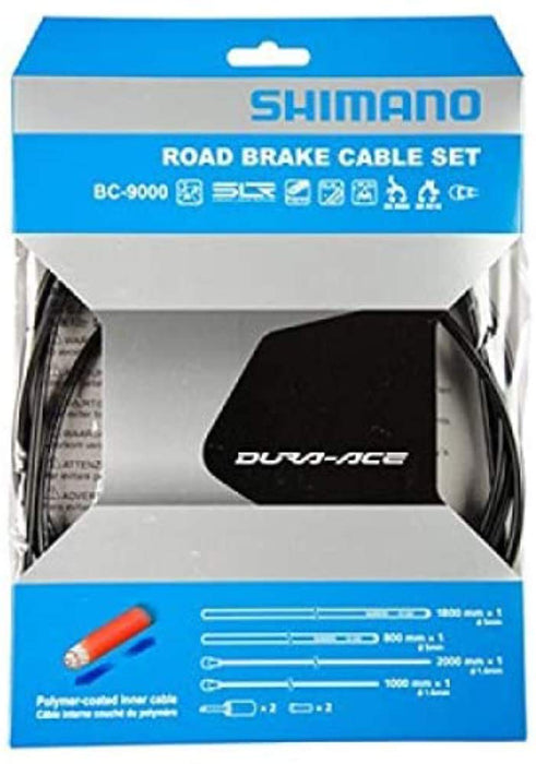 Shimano Road BC-9000 Polymer-coated Brake Cable Set Black Y8YZ98010 Bike Parts_1