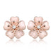IUHA SAKURA Cherry Blossom 18K pink gold-plated earrings Austrian zirconia NEW_1