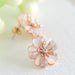 IUHA SAKURA Cherry Blossom 18K pink gold-plated earrings Austrian zirconia NEW_3