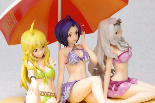 WAVE BEACH QUEENS The Idolmaster Miki Azusa Takane DX set with Beach Umbrella_2