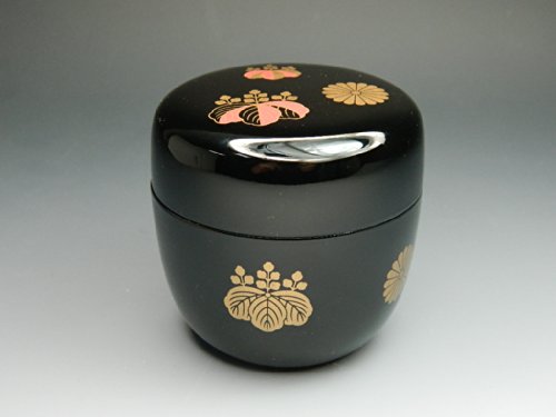Tea Ceremony Matcha Bottle Middle Natsume Black Kodaiji Makie Chaki w/Paper Box_4