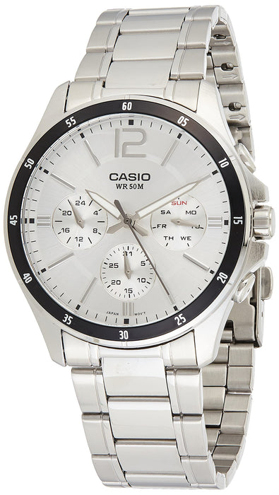 CASIO Watch MTP-1374D-7A Men's overseas model Silver Stainless Steel NEW_1