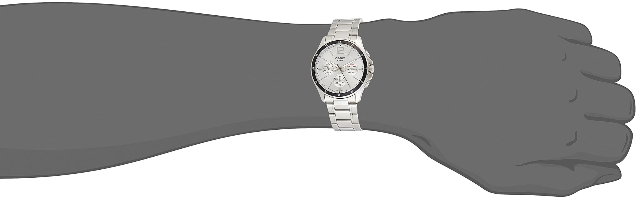 CASIO Watch MTP-1374D-7A Men's overseas model Silver Stainless Steel NEW_6