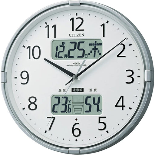 Citizen Radio Wave Wall Clock inform navigation F Temperatue 4FY618-019 White_1