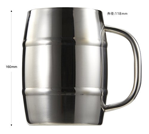 CAPTAIN STAG Stainless Steel Double Wall Mug 1-Liter UH-2001 NEW from Japan_2