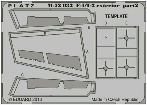 Platz 1/72 Detail Up Etching Parts for JASDF F-1 (for Exterior) Plastic Model_2