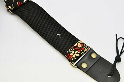 Live Line 50mm wide woven Guitar Strap with leather ends, LS2400KSB NEW_5