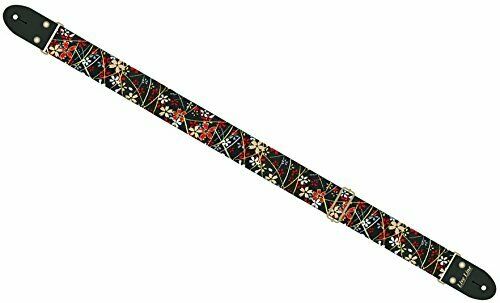 Live Line 50mm wide woven Guitar Strap with leather ends, LS2400KSB NEW_6