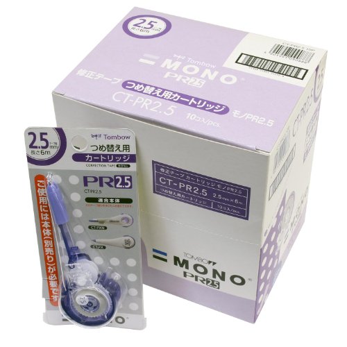 Tombow correction tape MONO PXN cartridge PR2.5 10 pieces CT-PR2.5-10P NEW_1