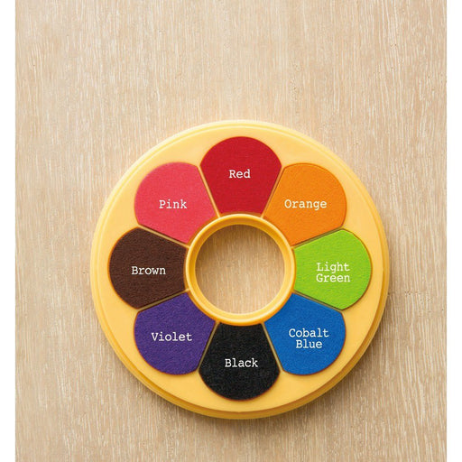 Shachihata Stamp Pad Irodori Pad Donut Type HPR-8DA 8-colors water-based pigment_2