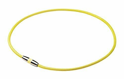 phiten Necklace RAKUWA Magnetic Titanium Necklace Yellow 45cm NEW_1