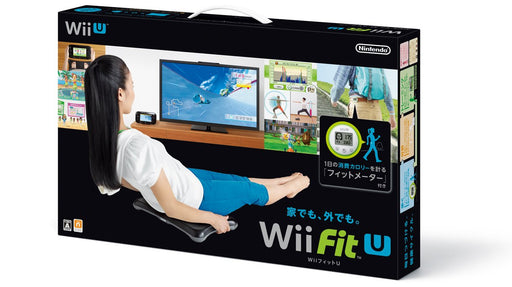 Wii Fit U Software + Balance Board Black + fit meter green set Nintendo Wii U_1
