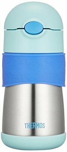 THERMOS Vacuum Insulation Baby Straw Mug Bottle 0.29L Blue FFH-290ST NEW_1
