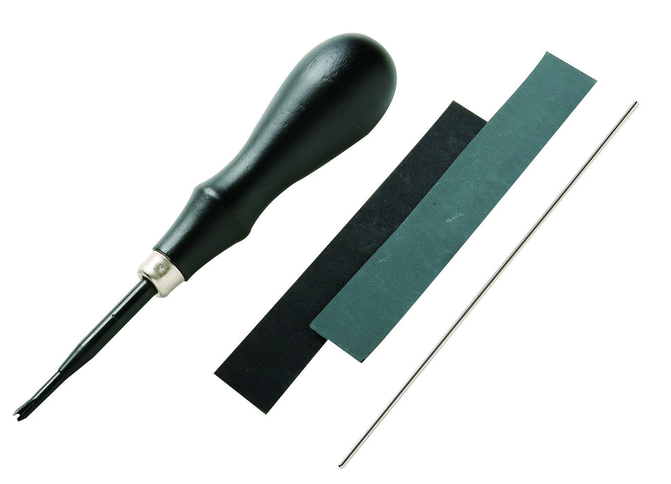 Craft Sha Leathercraft Edge Beveller with Leather Edger Sharpener 0.8mm 8422-01_1