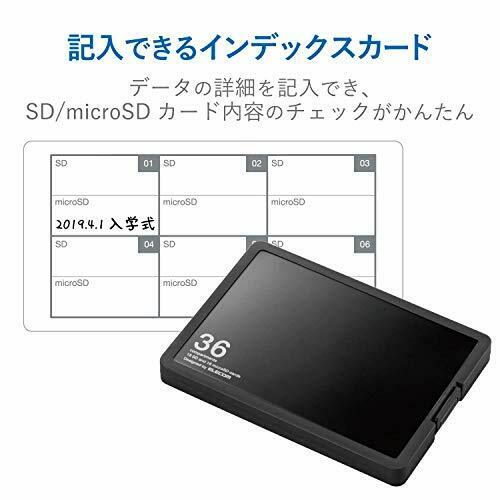 ELECOM memory card case SD case plastic SD18 sheet + microSD18 CMC-SDCPP36BK NEW_4